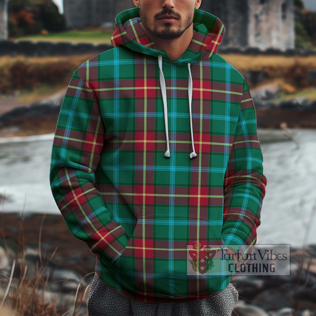 Manitoba Province Canada Tartan Cotton Hoodie Pullover Hoodie XS - Tartan Vibes Clothing