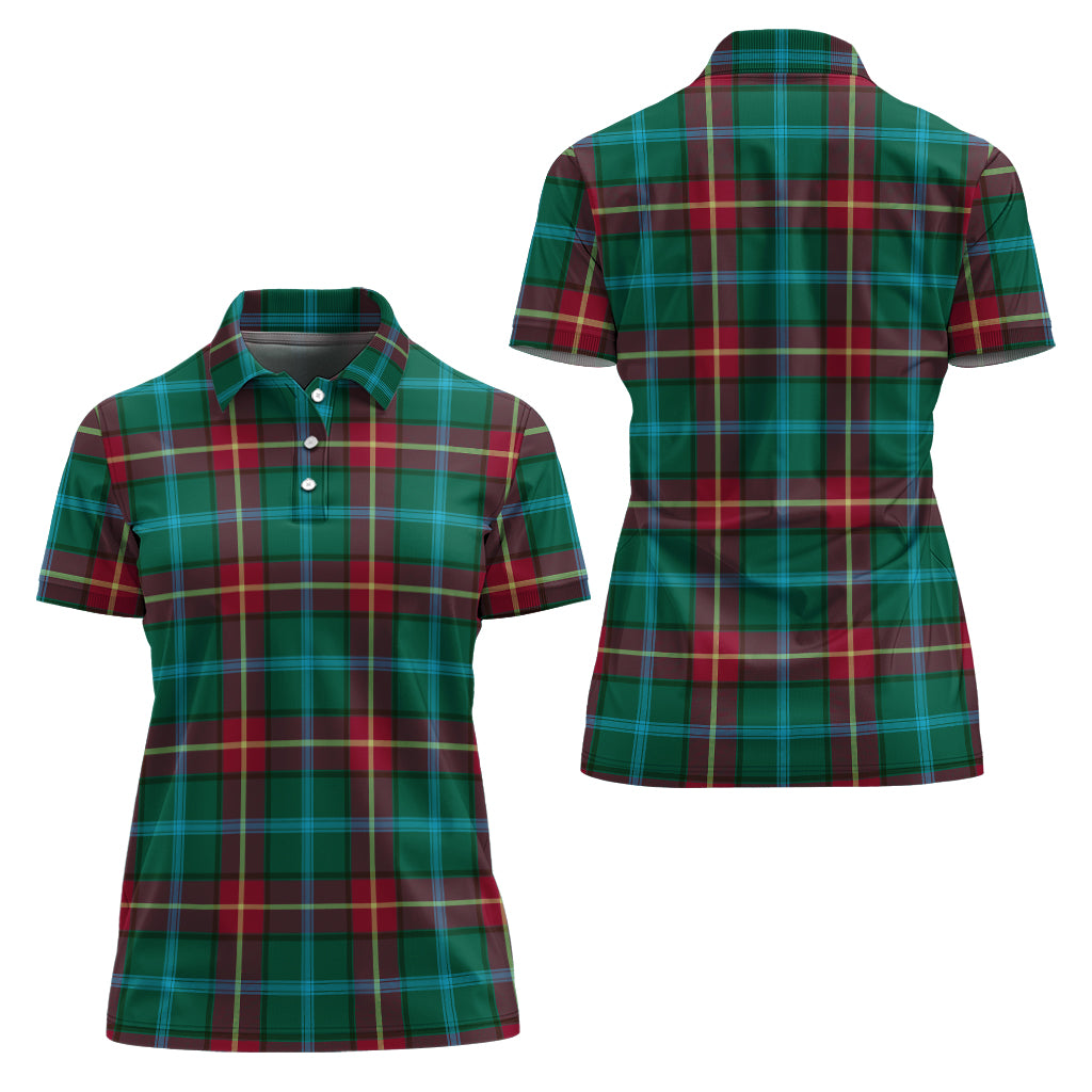 manitoba-province-canada-tartan-polo-shirt-for-women