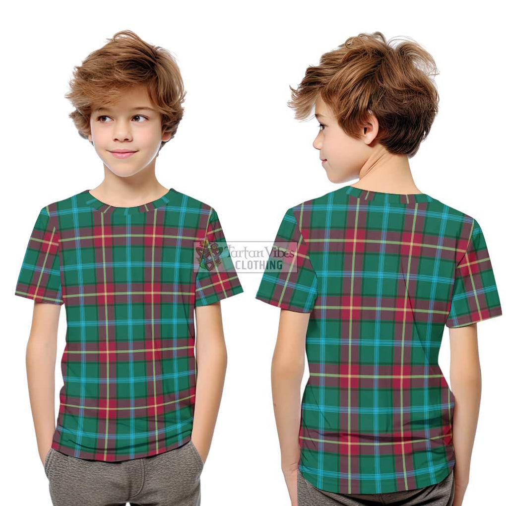 Manitoba Province Canada Tartan Kid T-Shirt Youth XL Size14 - Tartanvibesclothing Shop