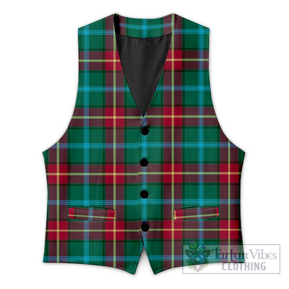 Tartan Vibes Clothing Manitoba Province Canada Tartan Men's Sleeveless Suit Vest