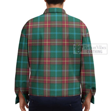 Manitoba Province Canada Tartan Unisex Lapel Cotton Jacket