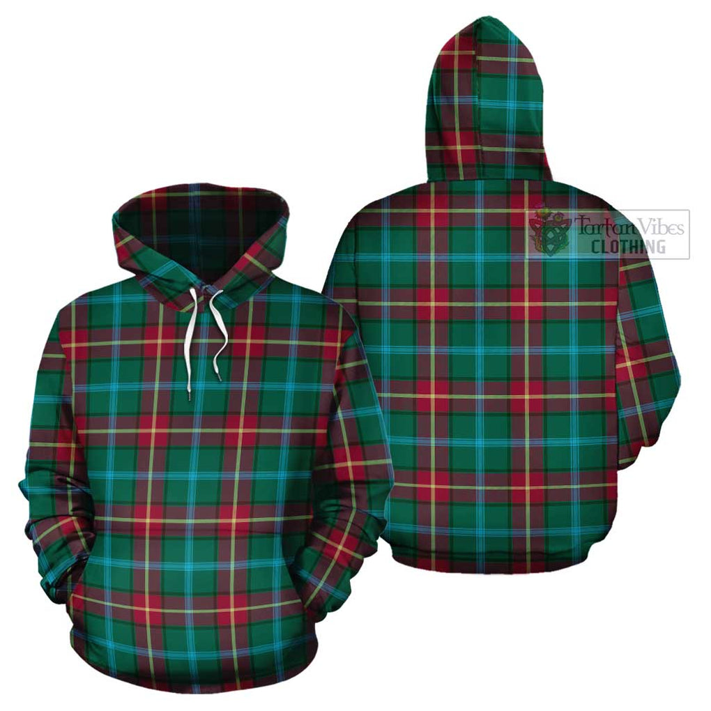 Manitoba Province Canada Tartan Cotton Hoodie Pullover Hoodie - Tartan Vibes Clothing