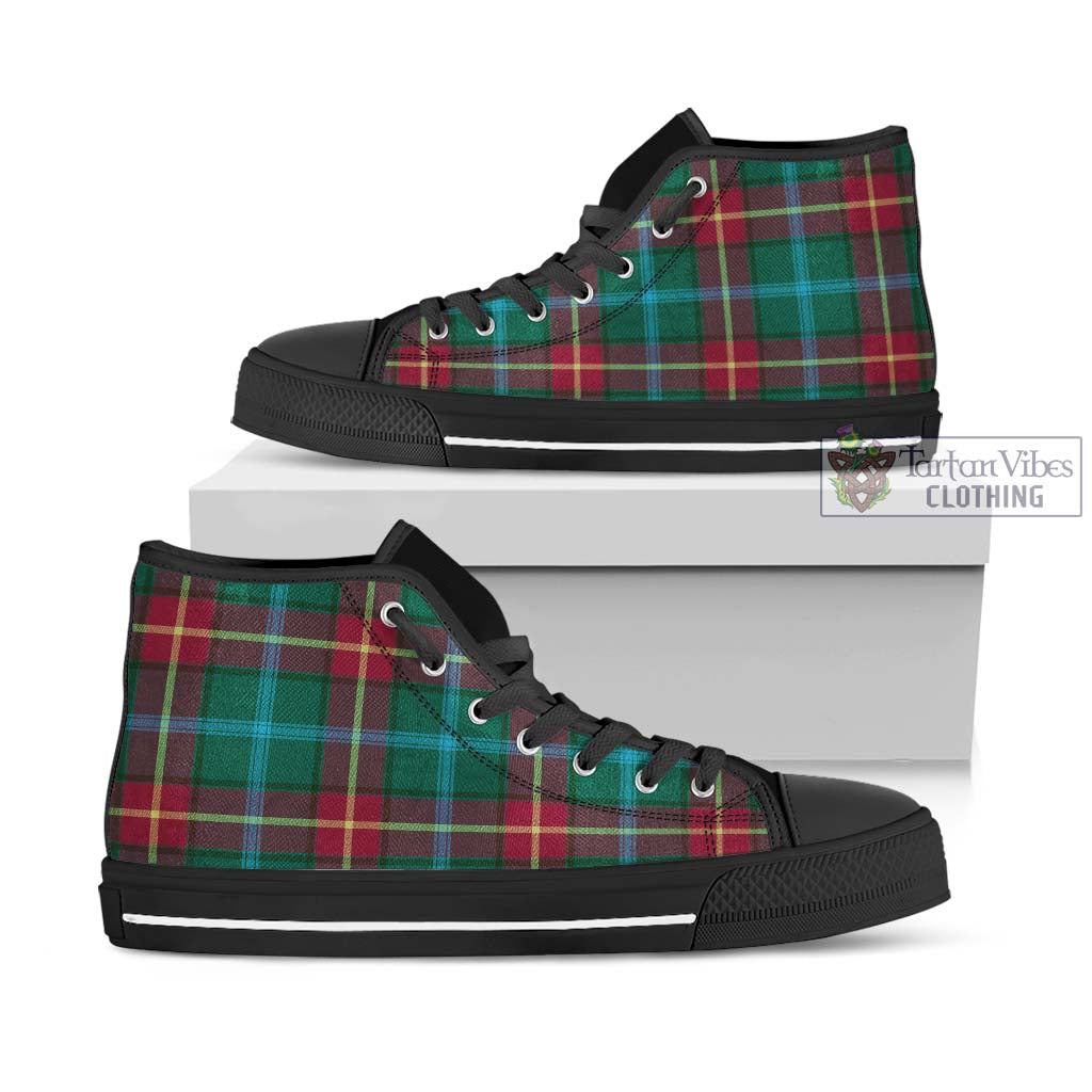 Tartan Vibes Clothing Manitoba Province Canada Tartan High Top Shoes