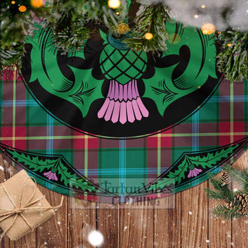 Manitoba Province Canada Tartan Christmas Tree Skirt Scottish Thistle Style