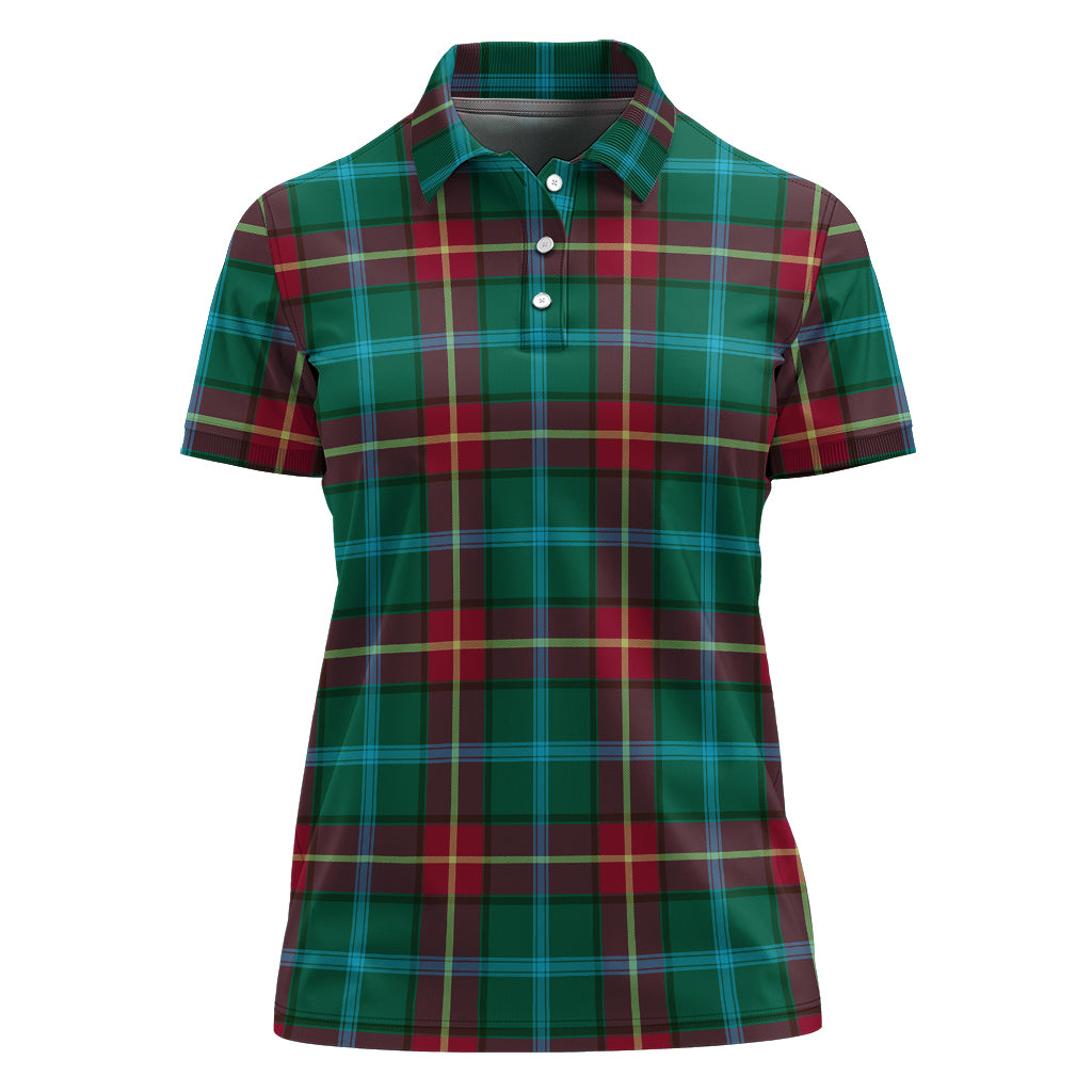 manitoba-province-canada-tartan-polo-shirt-for-women