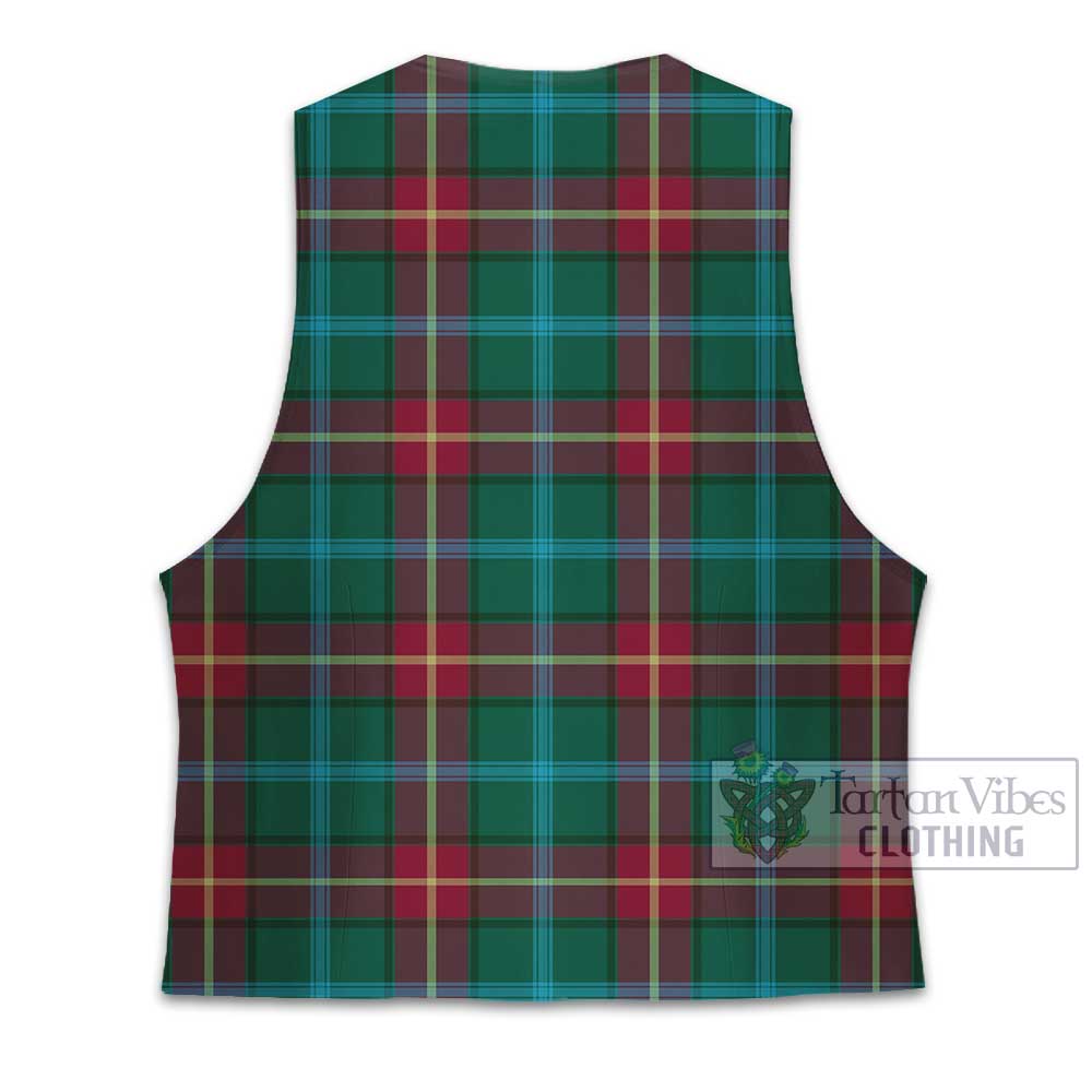 Tartan Vibes Clothing Manitoba Province Canada Tartan Men's Sleeveless Suit Vest