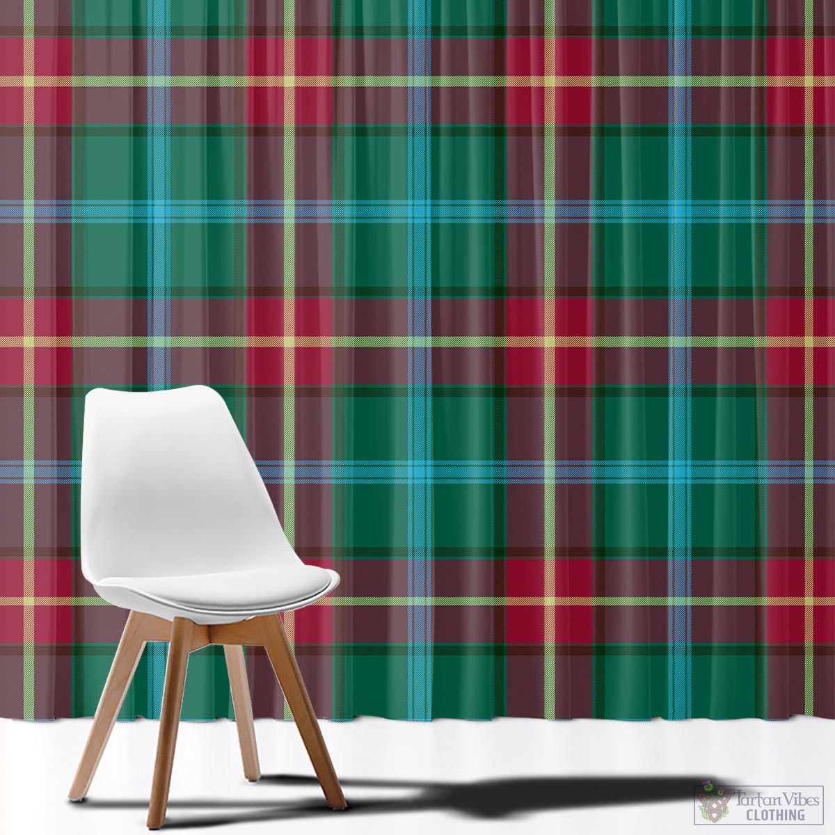 Manitoba Province Canada Tartan Window Curtain