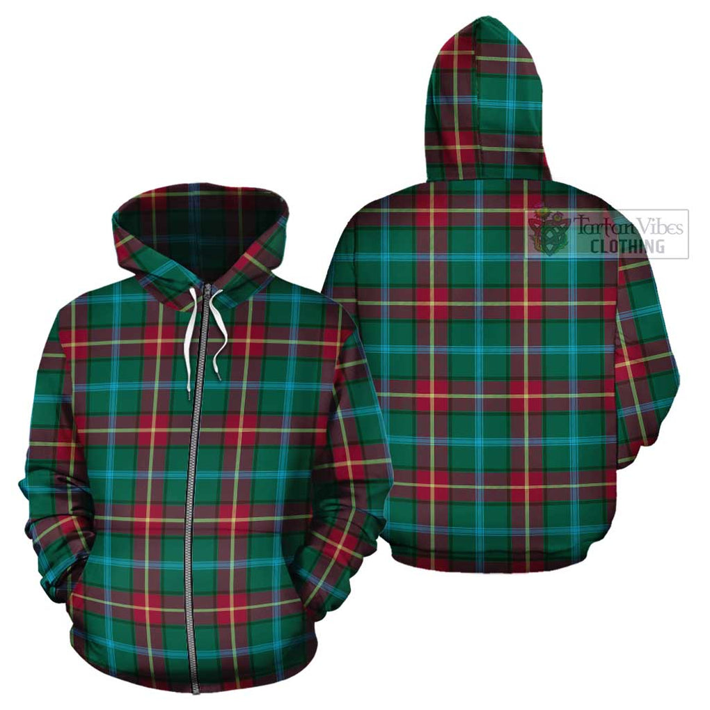 Manitoba Province Canada Tartan Cotton Hoodie Zip Hoodie - Tartan Vibes Clothing