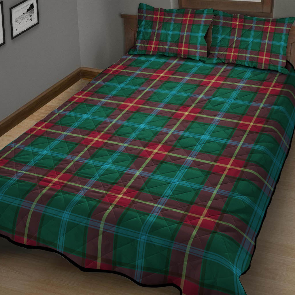 Manitoba Province Canada Tartan Quilt Bed Set - Tartanvibesclothing