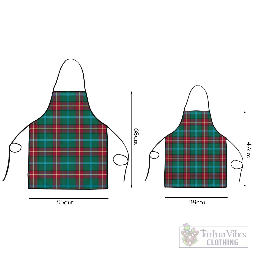 Manitoba Province Canada Tartan Apron Black L 55x68 cm - Tartan Vibes Clothing