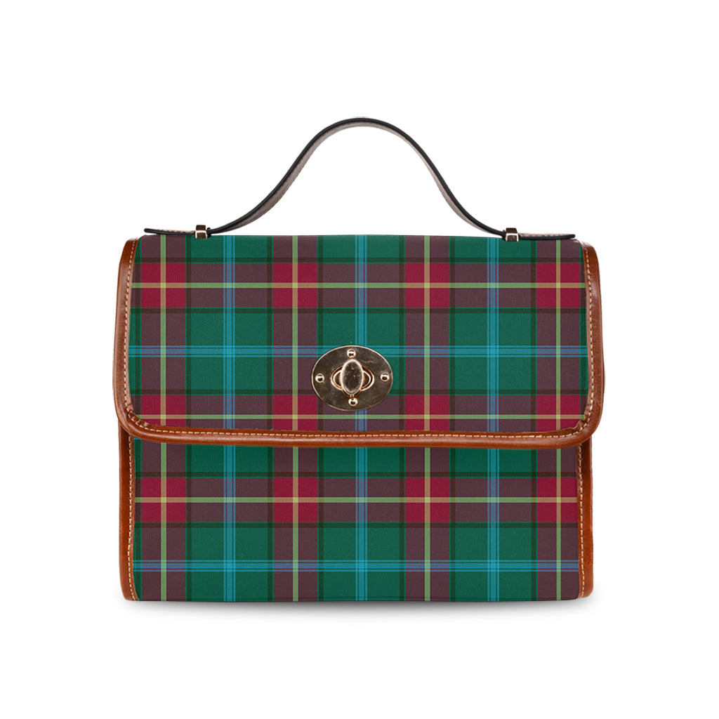 manitoba-province-canada-tartan-leather-strap-waterproof-canvas-bag