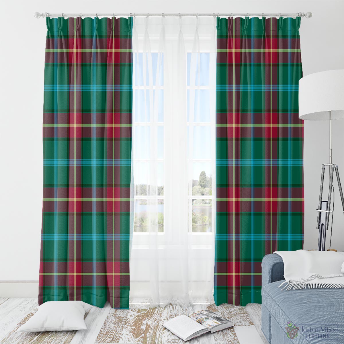 Manitoba Province Canada Tartan Window Curtain