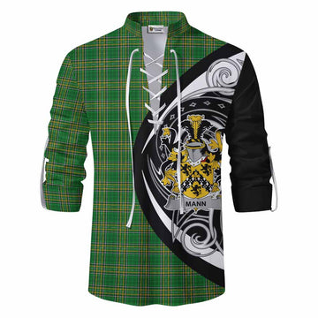 Mann Irish Clan Ghillie Kilt Shirt Celtic Circle Style Men - Tartan Vibes Clothing