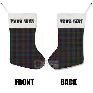 Mann Tartan Christmas Stocking with Personalized Text