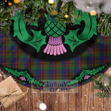 Mann Tartan Christmas Tree Skirt Scottish Thistle Style