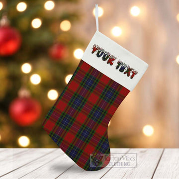 Manson Tartan Christmas Stocking with Personalized Text