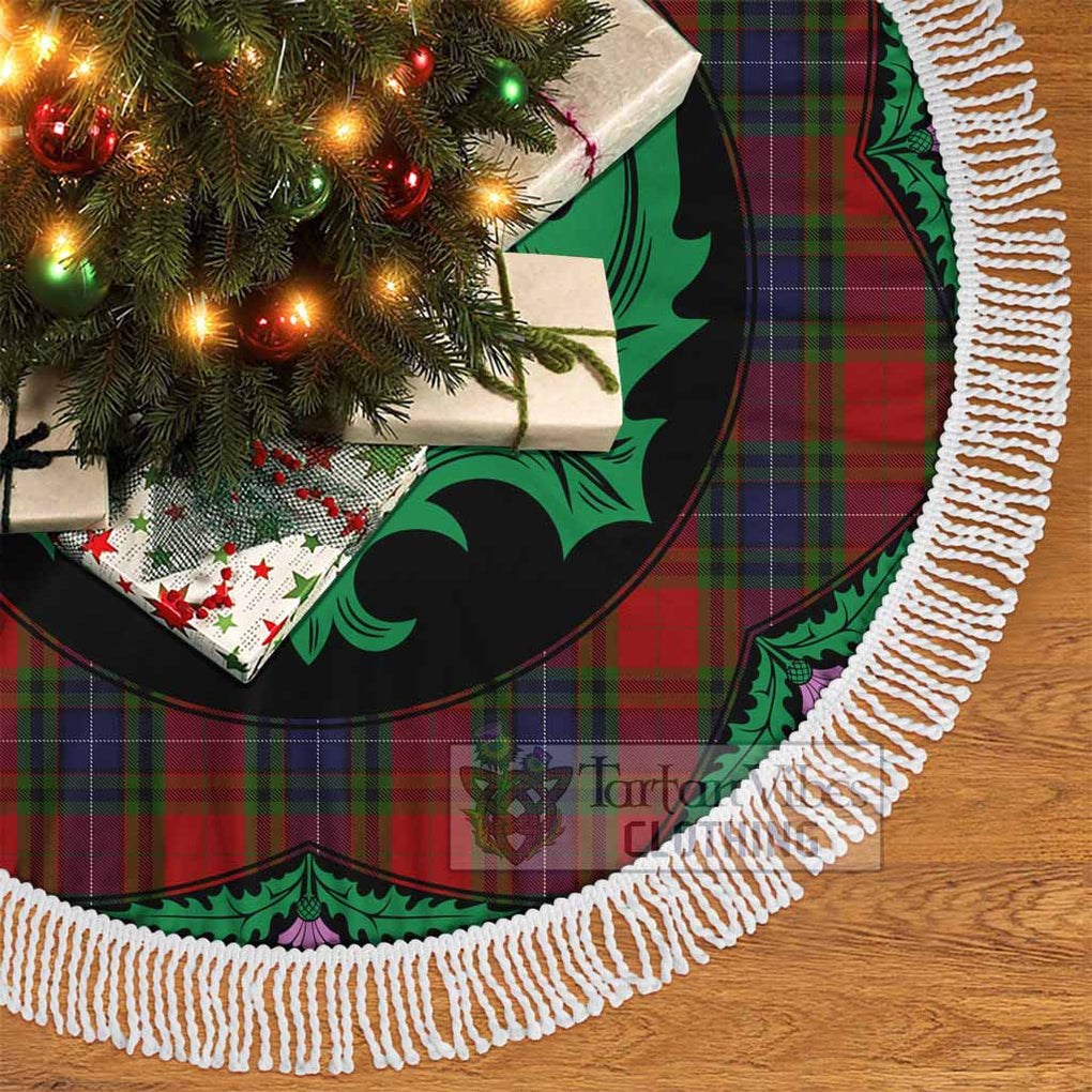 Tartan Vibes Clothing Manson Tartan Christmas Tree Skirt Scottish Thistle Style