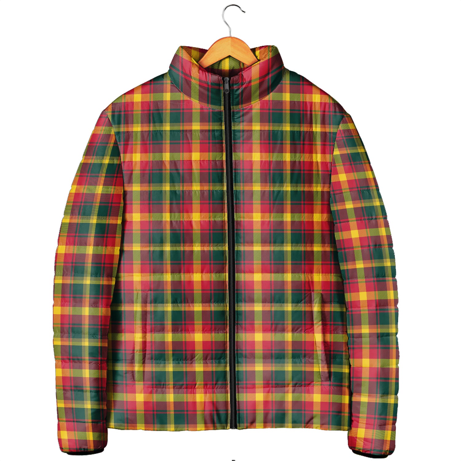 Maple Leaf Canada Tartan Padded Jacket - Tartanvibesclothing