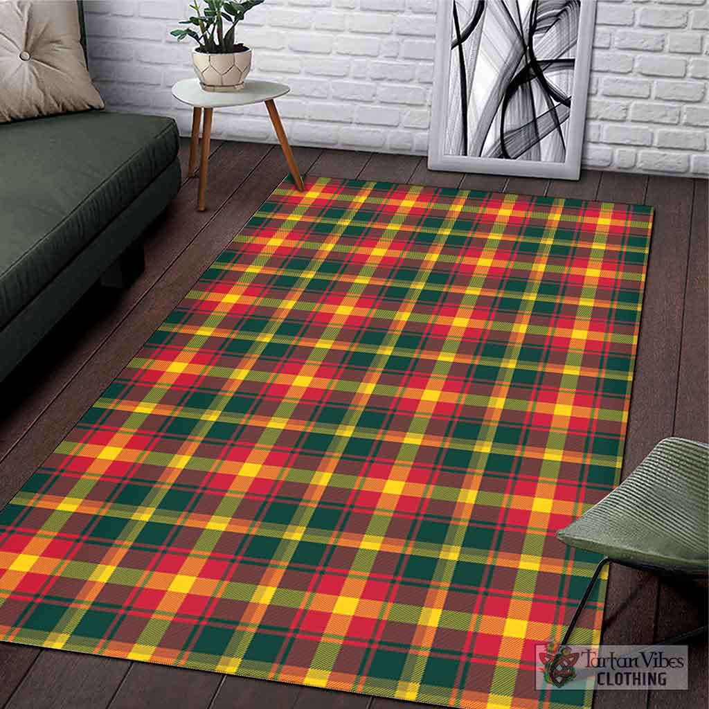 Tartan Vibes Clothing Maple Leaf Canada Tartan Area Rug