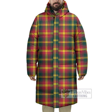 Maple Leaf Canada Tartan Long Down Jacket