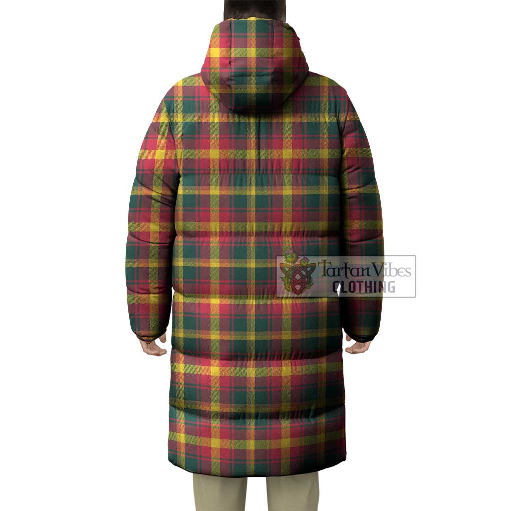 Tartan Vibes Clothing Maple Leaf Canada Tartan Long Down Jacket