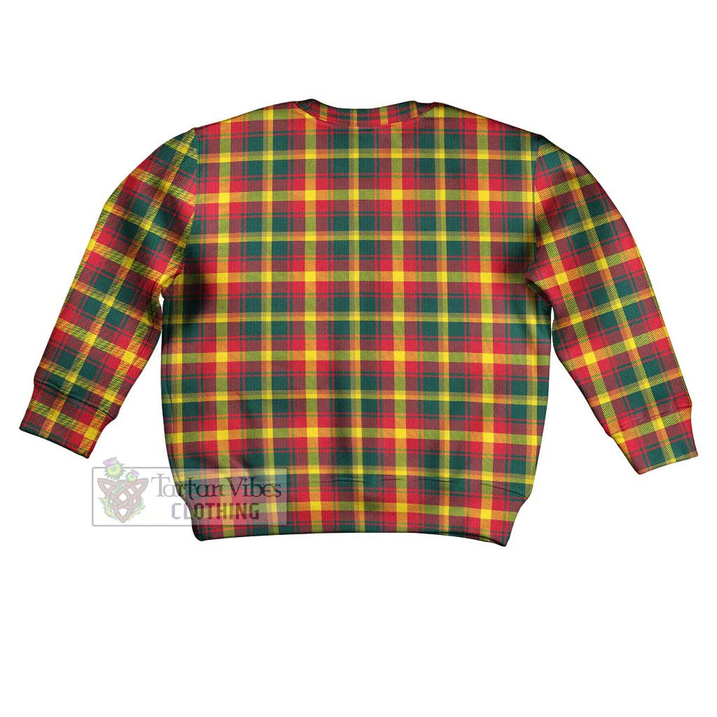 Tartan Vibes Clothing Maple Leaf Canada Tartan Kid Ugly Sweater