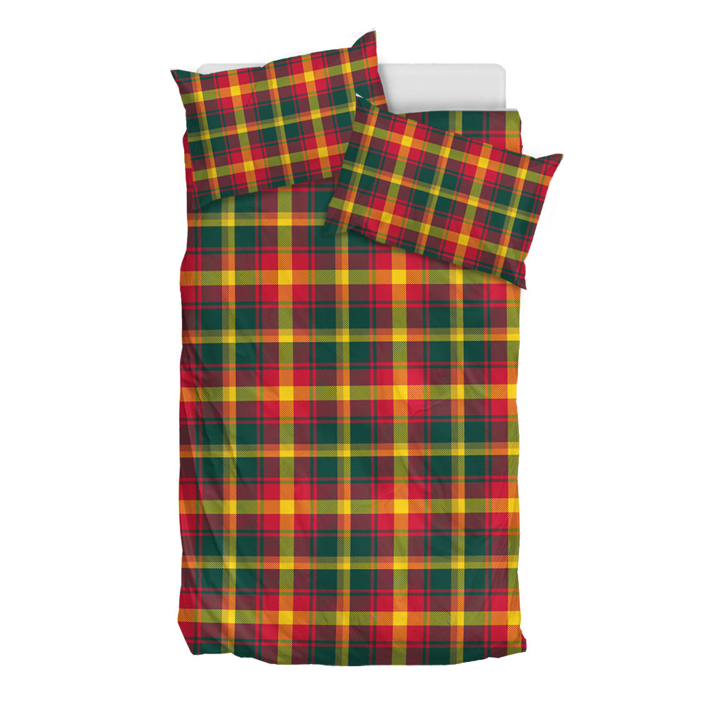 Maple Leaf Canada Tartan Bedding Set - Tartan Vibes Clothing