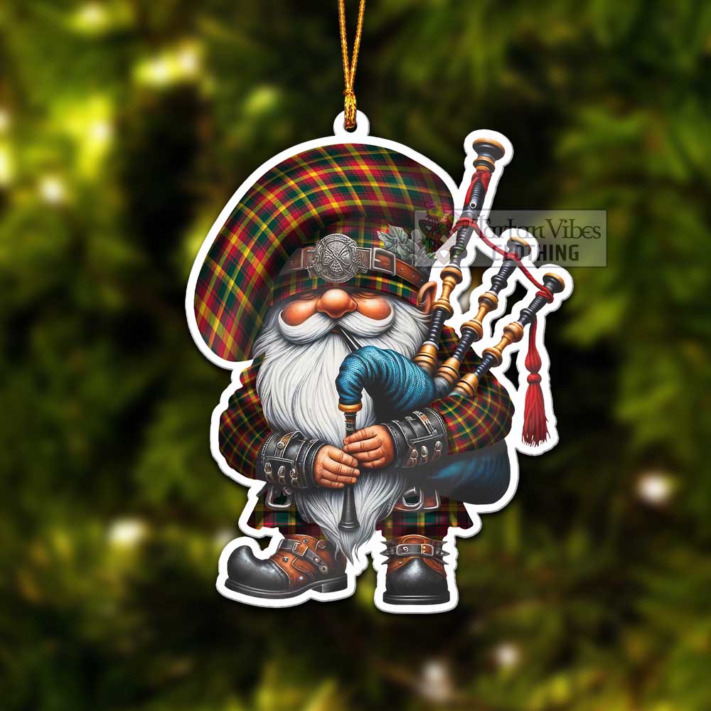 Maple Leaf Canada Tartan Bagpiper Gnome Christmas Ornament - Tartan Vibes Clothing