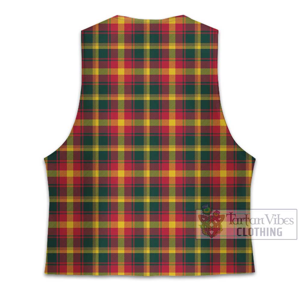 Tartan Vibes Clothing Maple Leaf Canada Tartan Men's Sleeveless Suit Vest