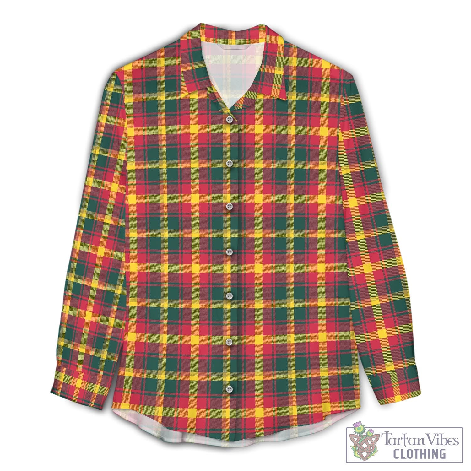 Maple Leaf Canada Tartan Womens Casual Shirt