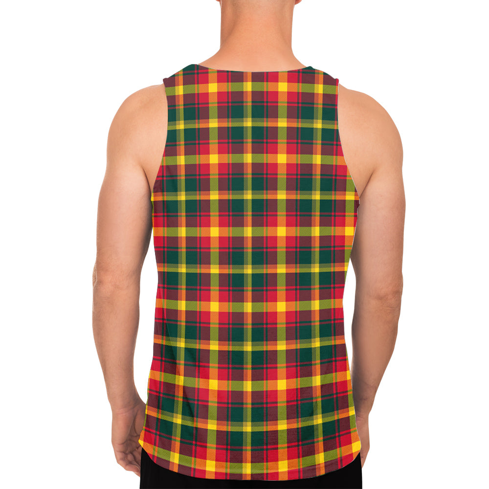 Maple Leaf Canada Tartan Mens Tank Top - Tartan Vibes Clothing