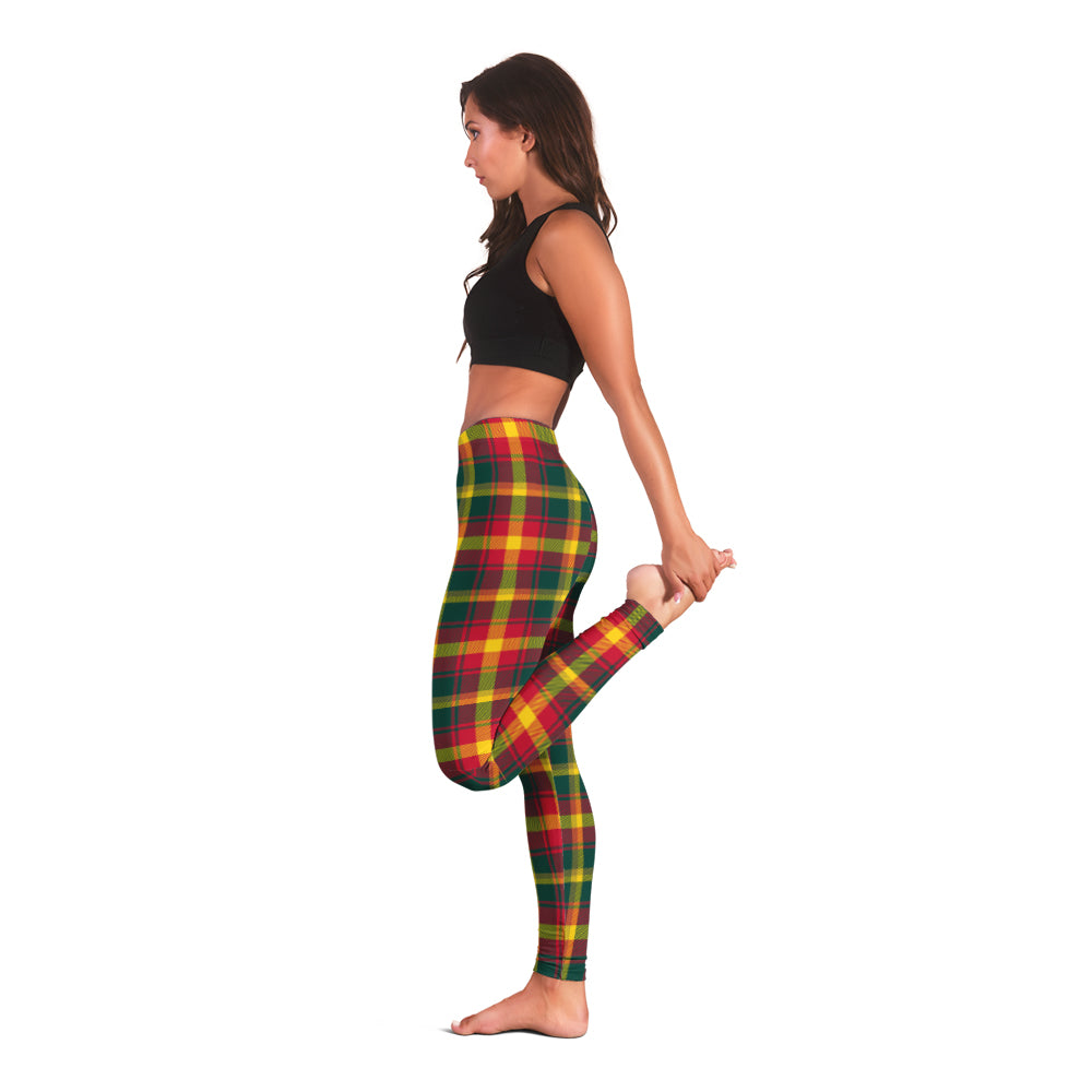Maple Leaf Canada Tartan Womens Leggings - Tartan Vibes Clothing