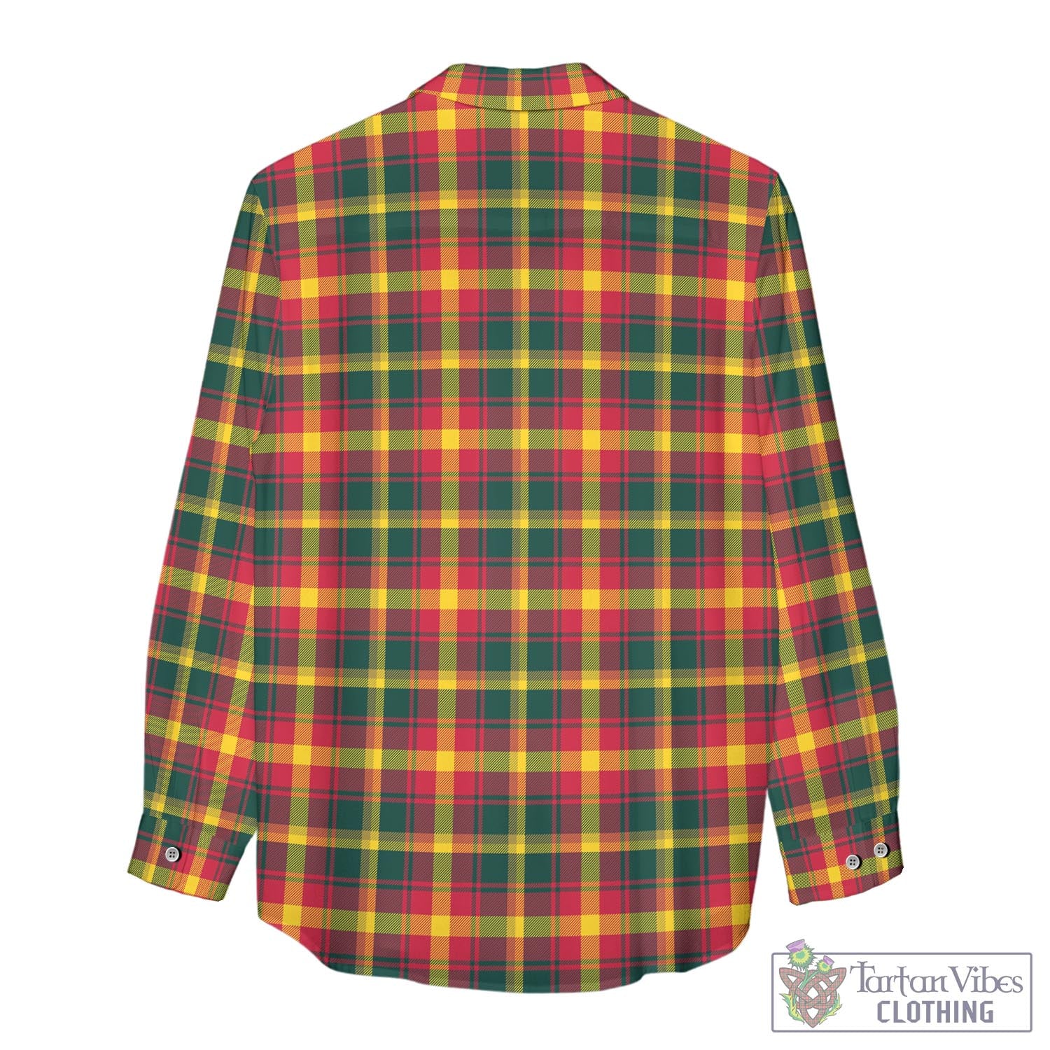 Maple Leaf Canada Tartan Womens Casual Shirt