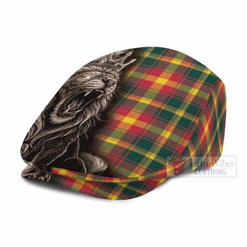 Maple Leaf Canada Tartan Flat Cap, Jeff Cap Roaring Lion Heritage - Tartan Vibes Clothing