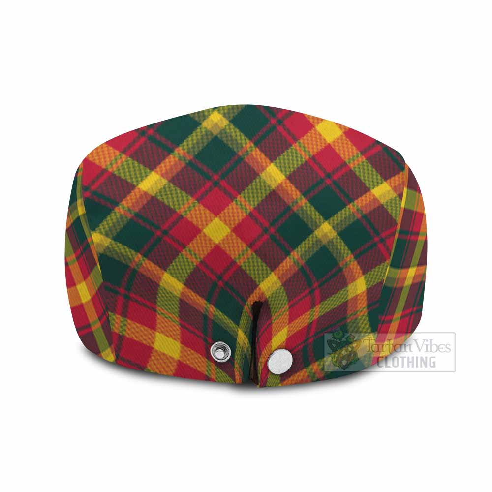 Maple Leaf Canada Tartan Flat Cap, Jeff Cap Cross Style - Tartan Vibes Clothing