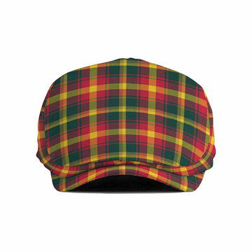 Maple Leaf Canada Tartan Jeff Cap, Tartan Flat Cap Jeff Hat - Tartan Vibes Clothing