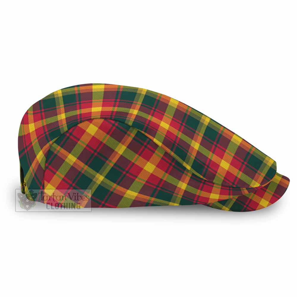Maple Leaf Canada Tartan Jeff Cap, Tartan Flat Cap - Tartan Vibes Clothing