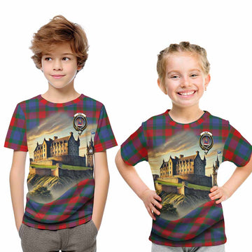 Mar Tartan Family Crest Kid T-Shirt with Scottish Ancient Castle Style Youth XL Size14 - Tartan Vibes Clothing