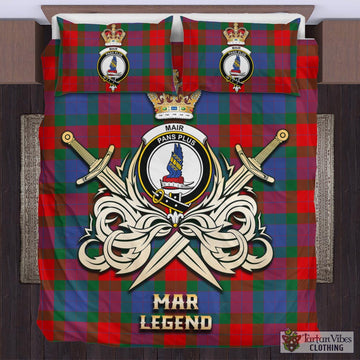 Mar Tartan Bedding Set with Clan Crest and the Golden Sword of Courageous Legacy UK Bedding Set - Tartan Vibes Clothing