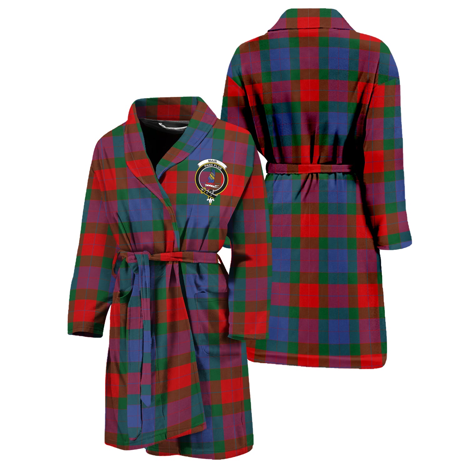 Mar Tartan Bathrobe with Family Crest Unisex S - Tartan Vibes Clothing