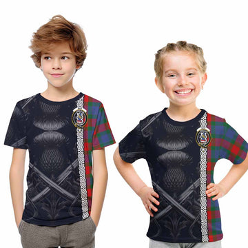 Mar Tartan Kid T-Shirt with Family Crest Cross Sword Thistle Celtic Vibes Youth XL Size14 - Tartan Vibes Clothing