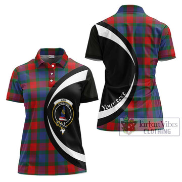 Mar Tartan Women's Polo Shirt with Family Crest Circle Style Women - Tartan Vibes Clothing