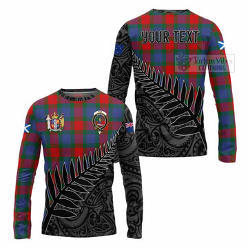 Mar Crest Tartan Long Sleeve T-Shirt with New Zealand Silver Fern Half Style Unisex - Tartan Vibes Clothing
