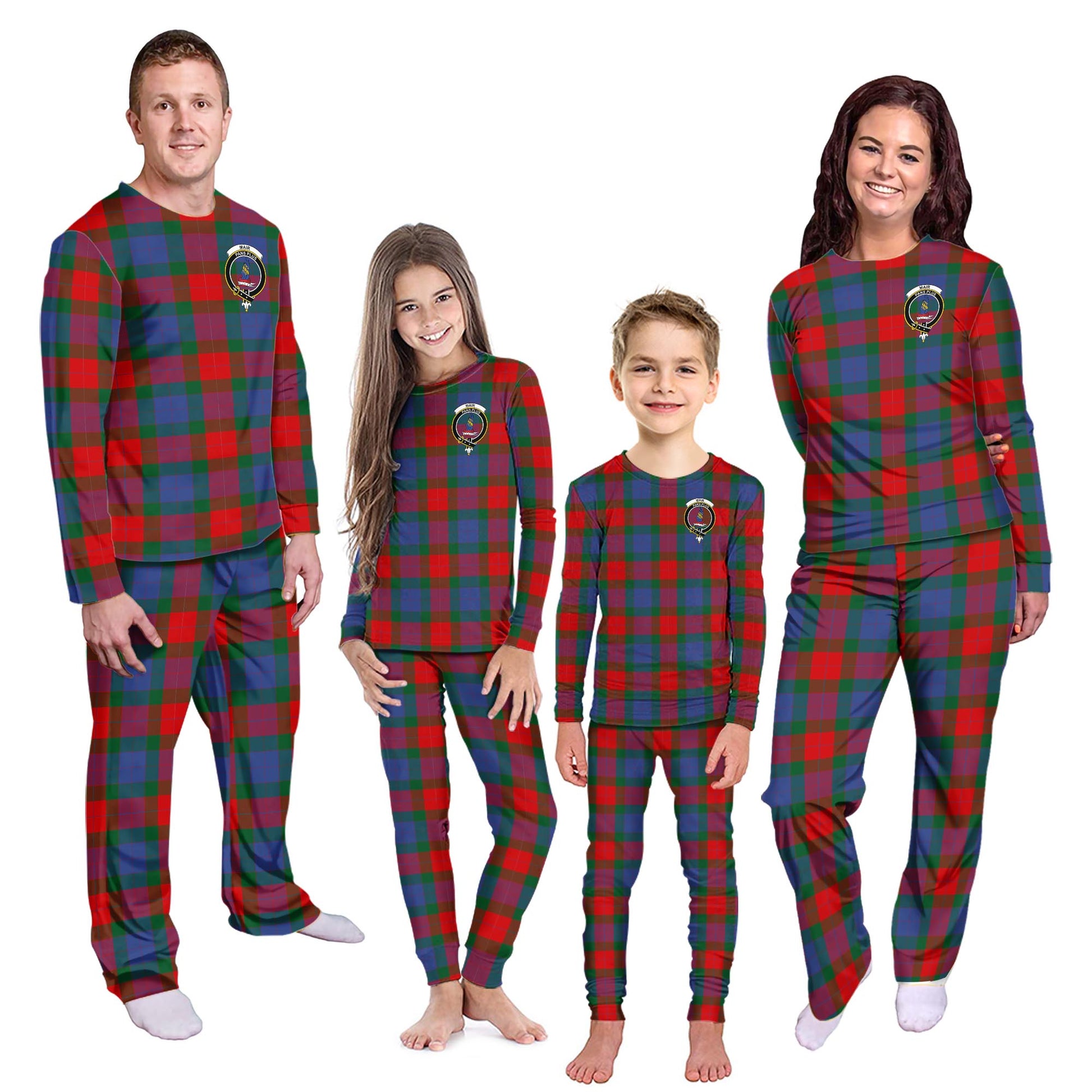 Mar Tartan Pajamas Family Set with Family Crest - Tartanvibesclothing