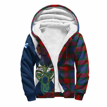 Mar Tartan Family Crest Sherpa Hoodie Scottish Thistle Celtic Inspired Unisex S - Tartan Vibes Clothing