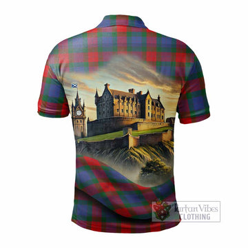 Mar Tartan Family Crest Polo Shirt with Scottish Ancient Castle Style - Tartan Vibes Clothing
