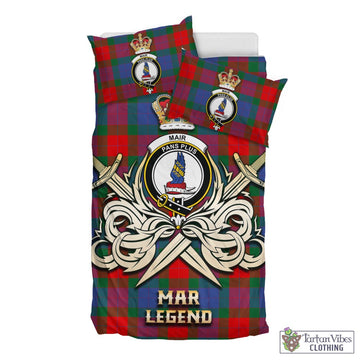 Mar Tartan Bedding Set with Clan Crest and the Golden Sword of Courageous Legacy - Tartan Vibes Clothing