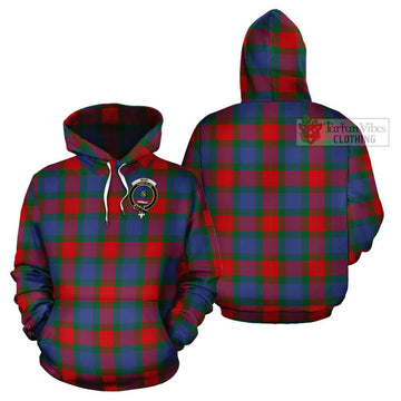 Mar Tartan Cotton Hoodie with Family Crest - Tartan Vibes Clothing