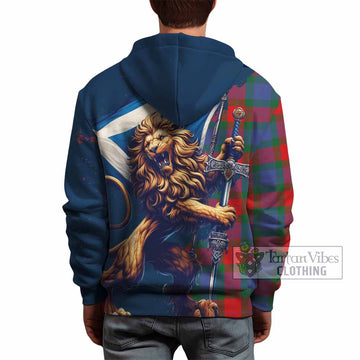 Matheson Tartan Family Crest Hoodie with Scottish Majestic Lion