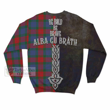 Mar Tartan Family Crest Sweatshirt Alba Gu Brath Be Brave Lion Ancient Style - Tartan Vibes Clothing